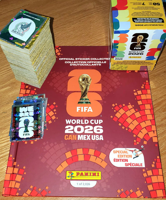 600 stickers gold crumple + Numbered Album Canada Version Panini World cup 2026