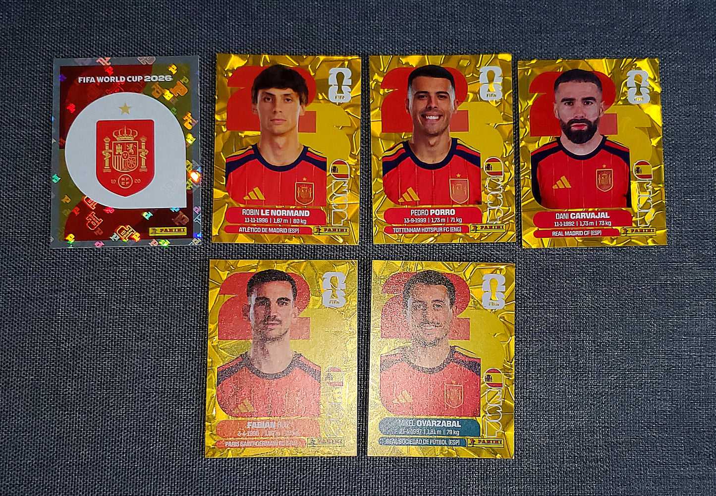 Mexico & España gold crumple lot