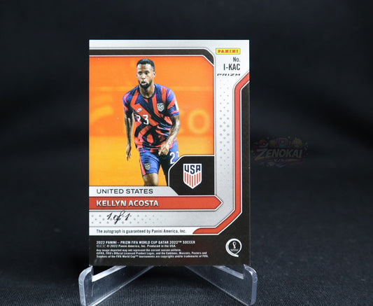 USA - Kellyn Acosta "International INK" auto Qatar 2022 Prizm breakaway 1/1