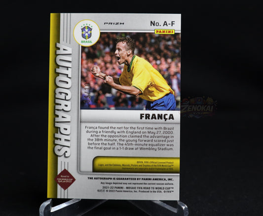 BRASIL Franca Gold Auto 9/10 PSA 10 Panini 21-22 Mosaic Road To The World Cup