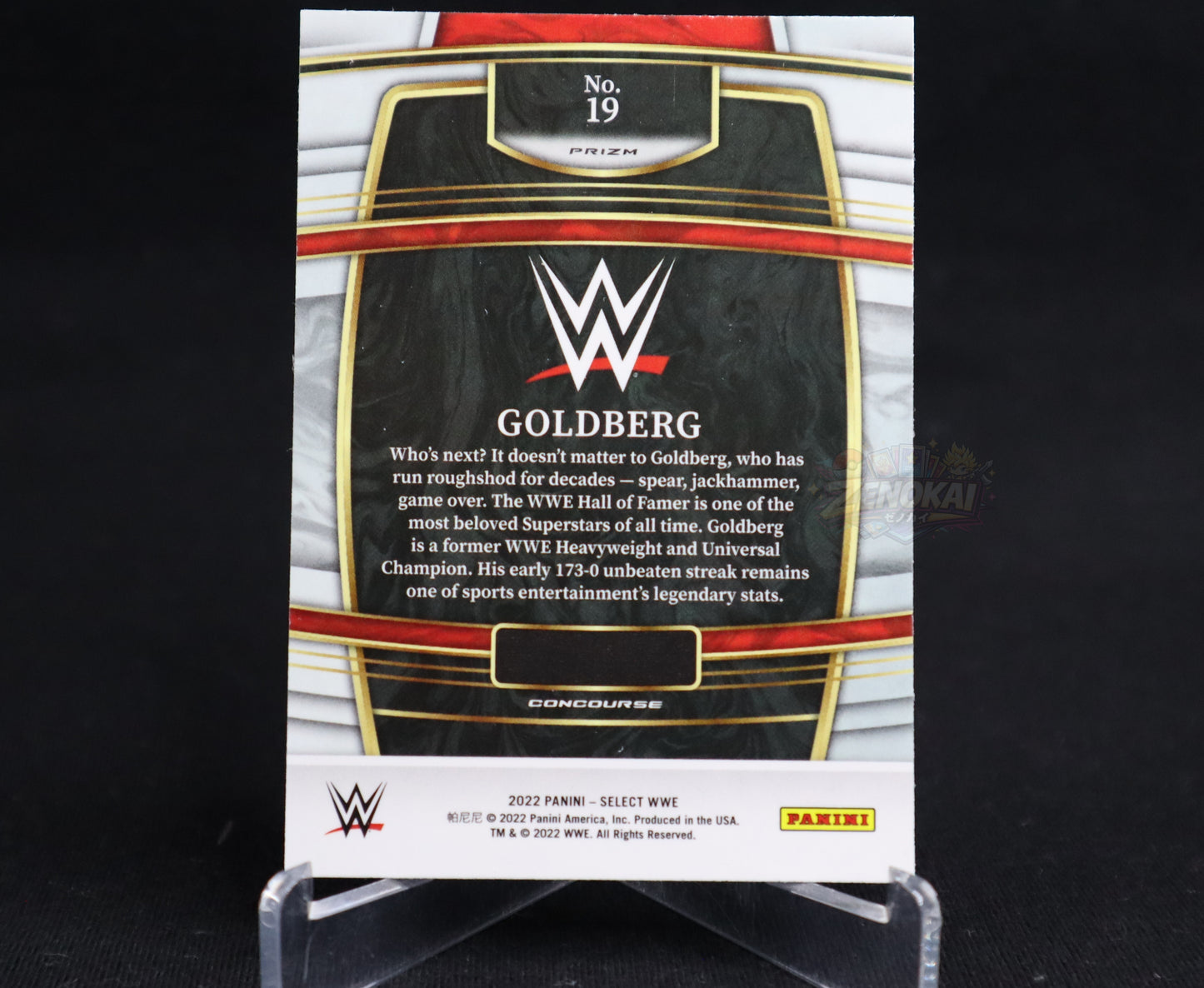 Goldberg - 2022 Panini Select WWE Concourse Scope Prizm #19