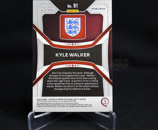 ENGLAND Kyle Walker 2022 Panini Prizm FIFA World Cup Qatar #91 Red Prizms /22