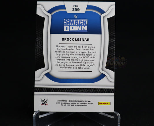 Brock Lesnar - 2022 Panini Chronicles WWE Certified #239
