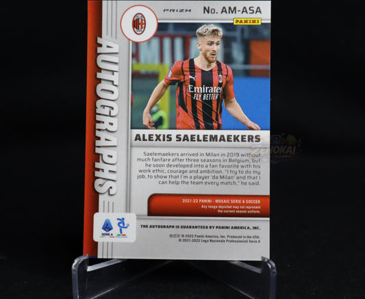 BELGIUM 2021-22 Panini Mosaic Serie A Alexis Saelemaekers Auto AC MILAN