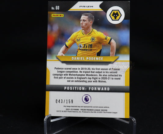 PORTUGAL 2021-22 Panini Prizm EPL Red Mojo #60 Daniel Podence Wolves #/159