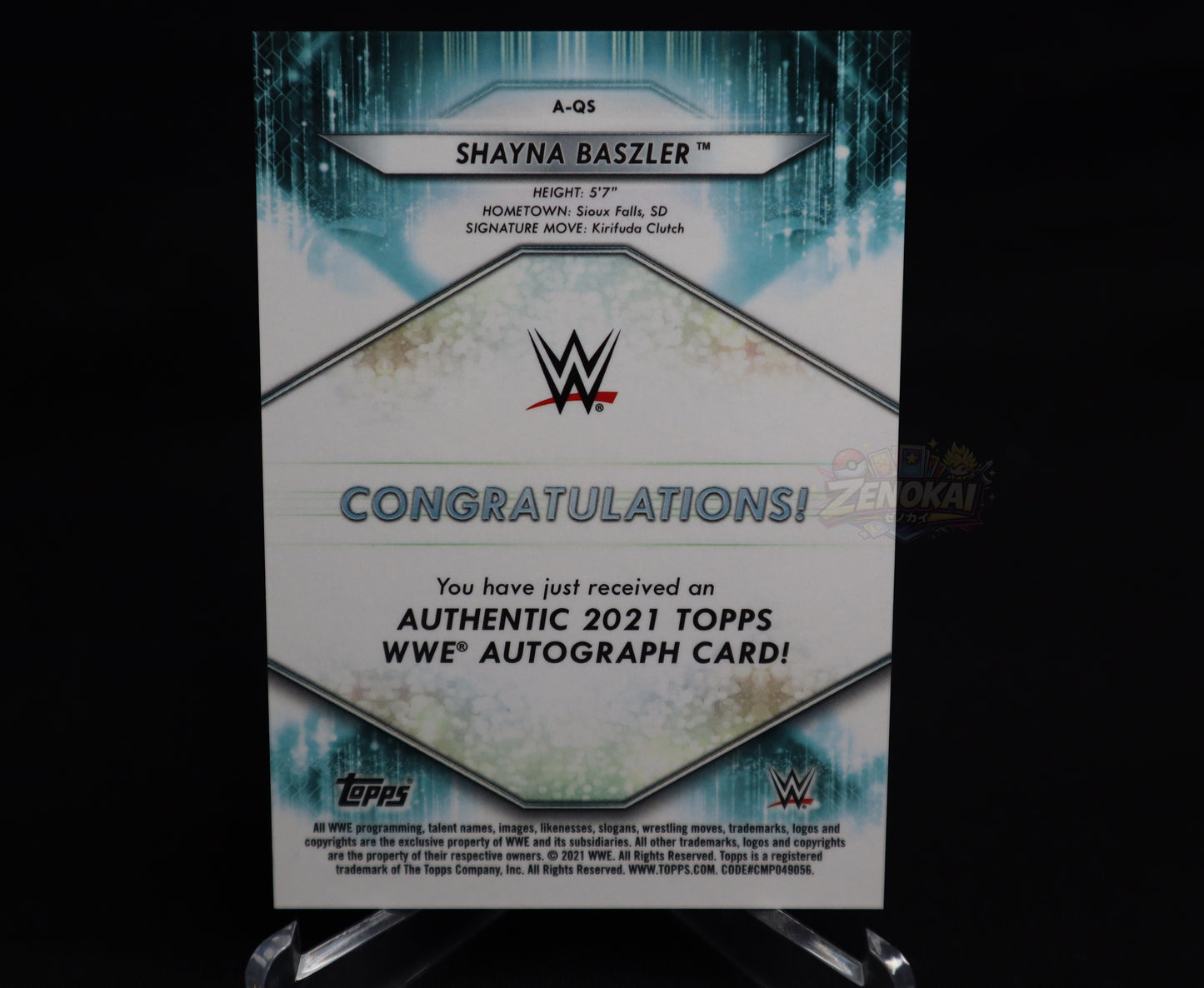 Shayna Baszler - 2021 Topps WWE Autographs #A-QS /150