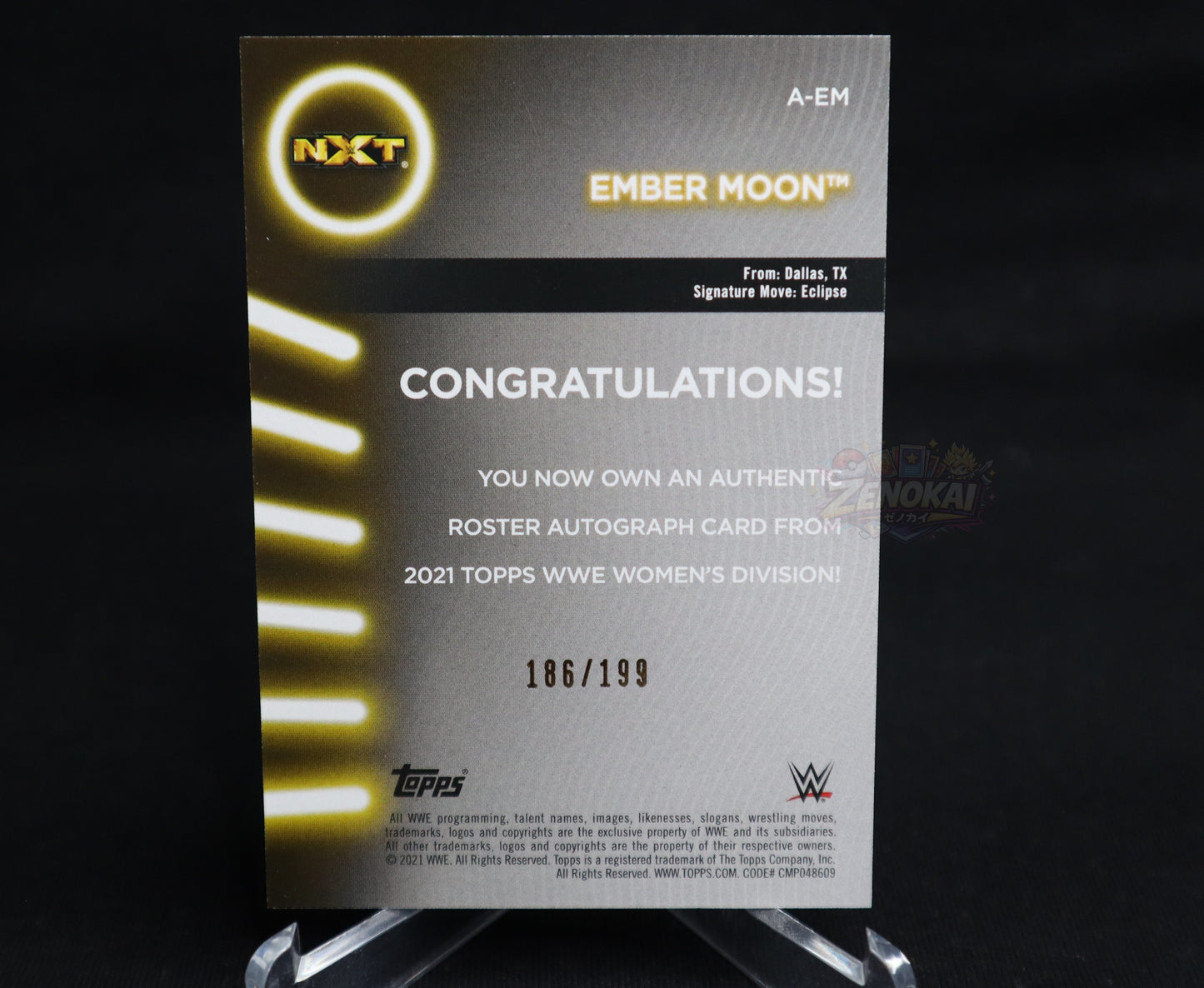 Ember Moon - 2021 Topps WWE Women's Division Roster Auto /199 #A-EM