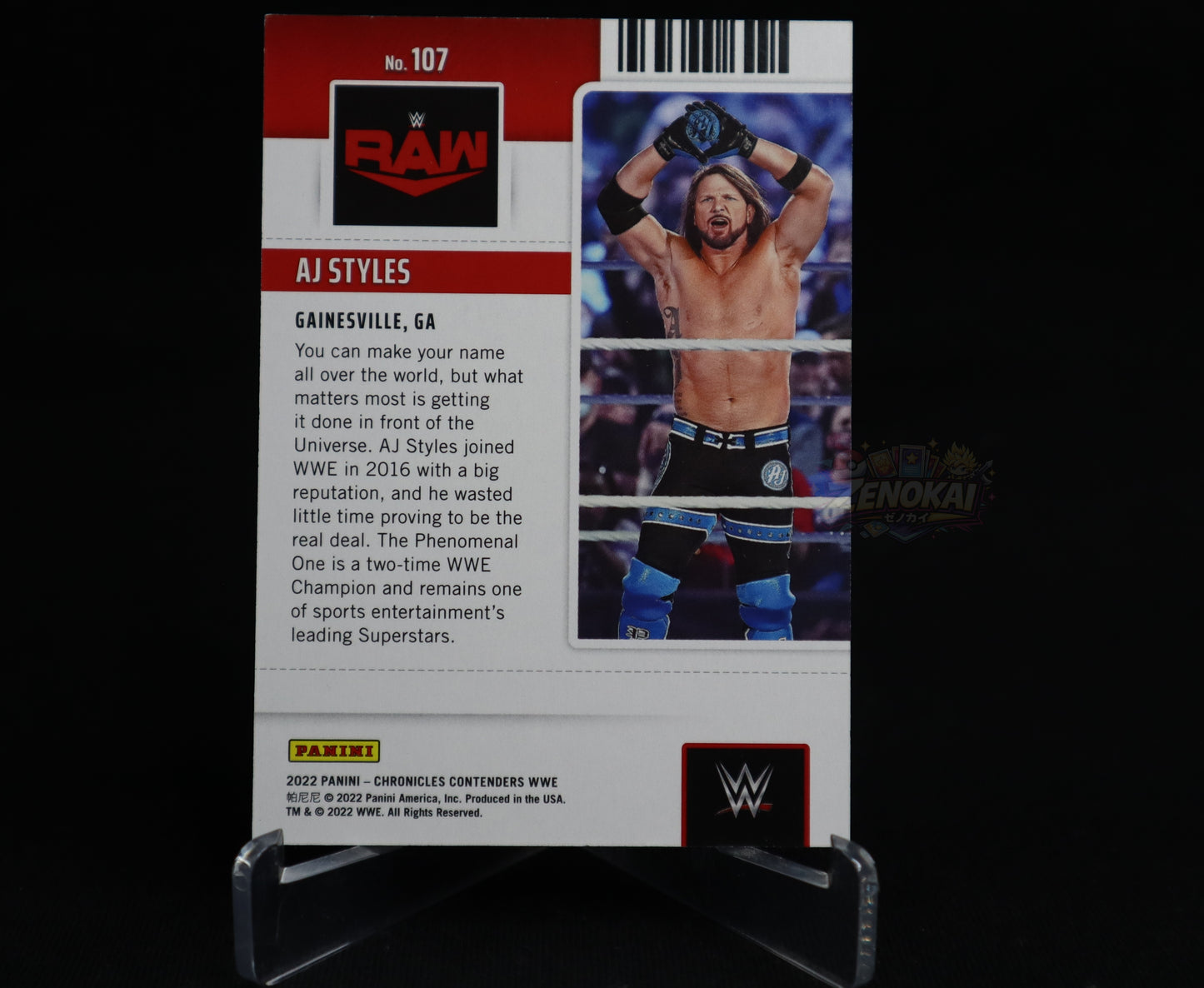 AJ Styles - 2022 Panini Chronicles WWE Contenders Season Ticket #107 Red /199