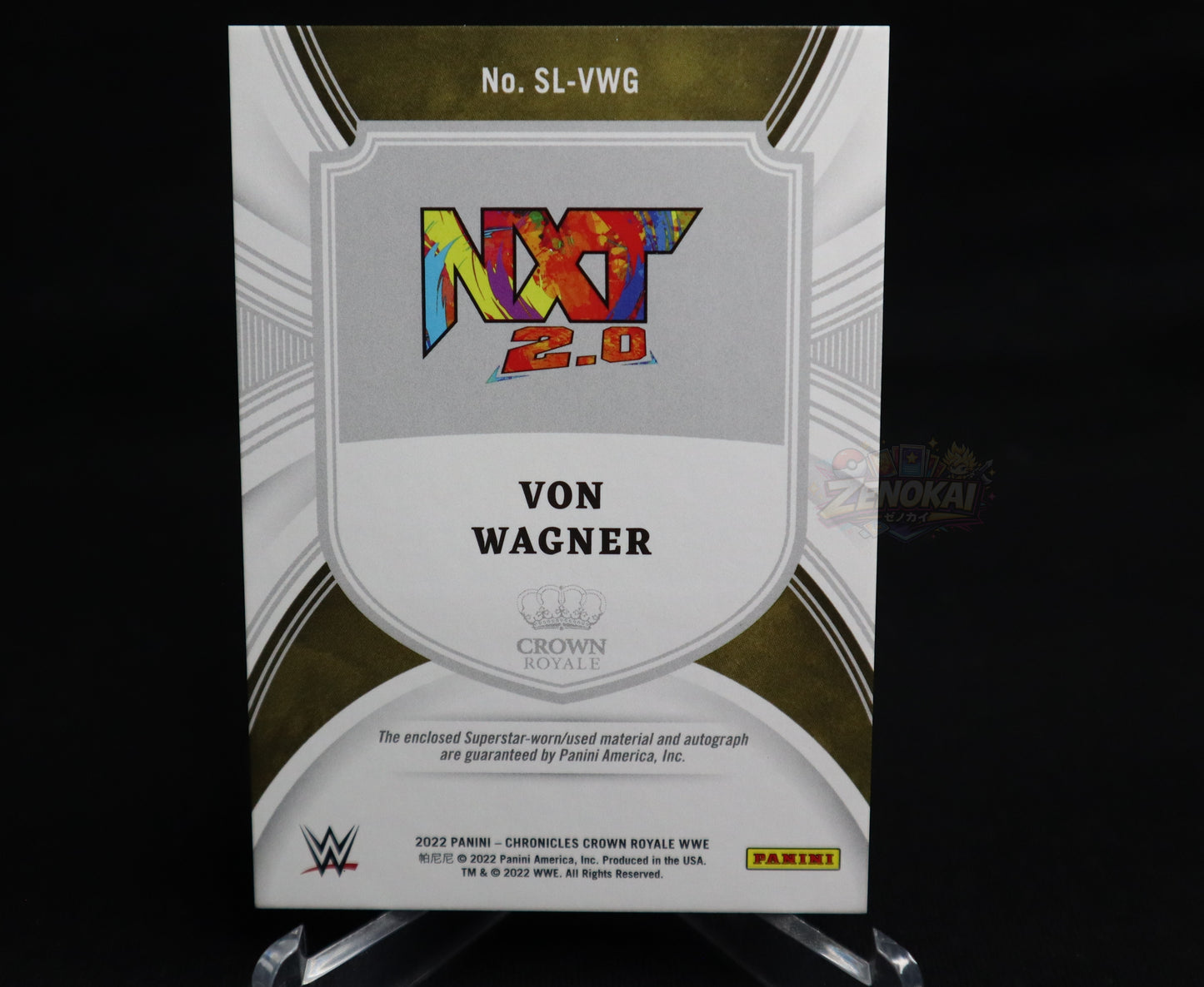 Von Wagner - 2022 Panini Chronicles WWE Crown Royale Auto #SL-VWG