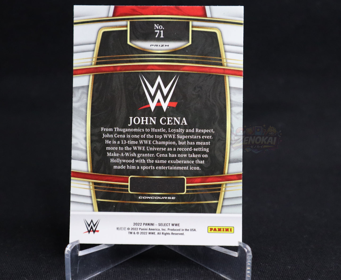 John Cena - 2022 Panini Select WWE Concourse #71 Silver Prizm