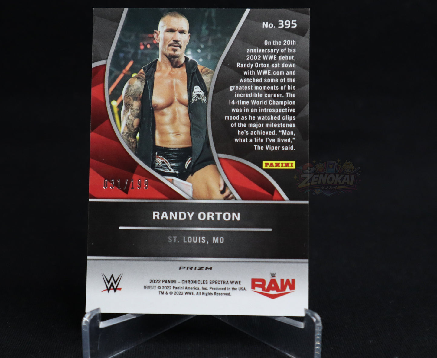 Randy Orton - 2022 Panini Chronicles WWE Spectra #395 Red /199