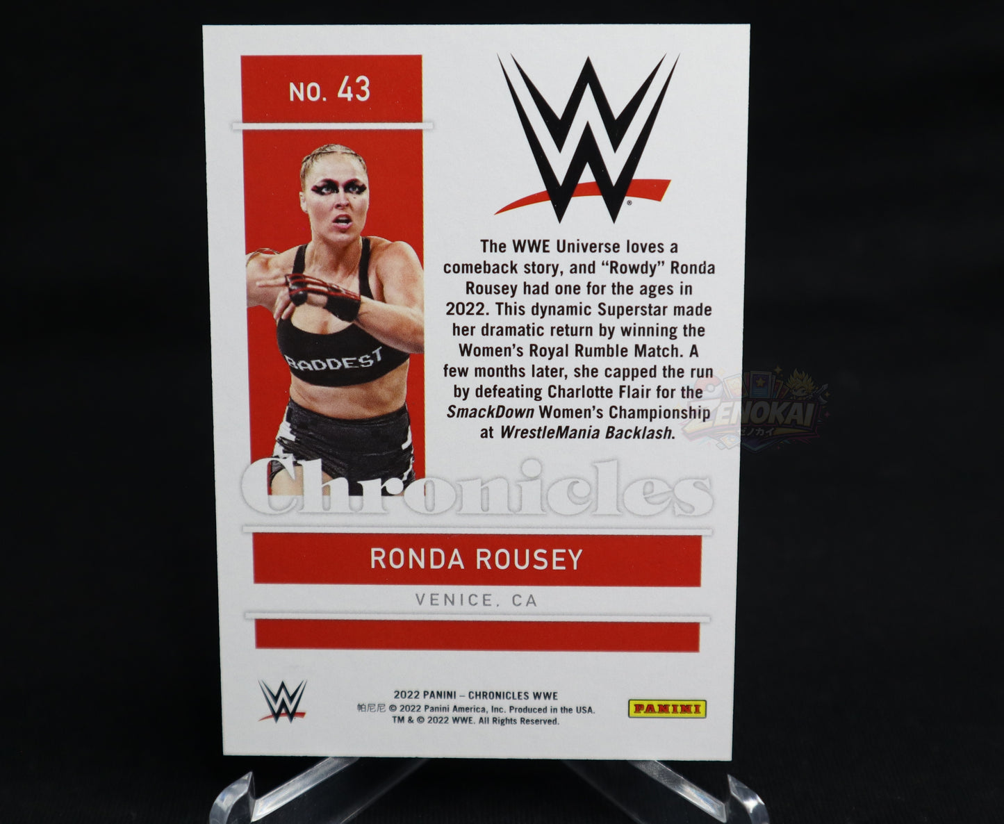 Ronda Rousey - RED BASE CARD /199 WWE PANINI CHRONICLES 2022