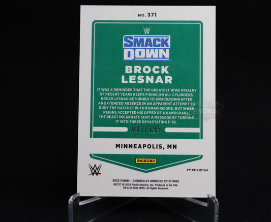 Brock Lesnar - 2022 Panini Chronicles WWE #371 Red /199