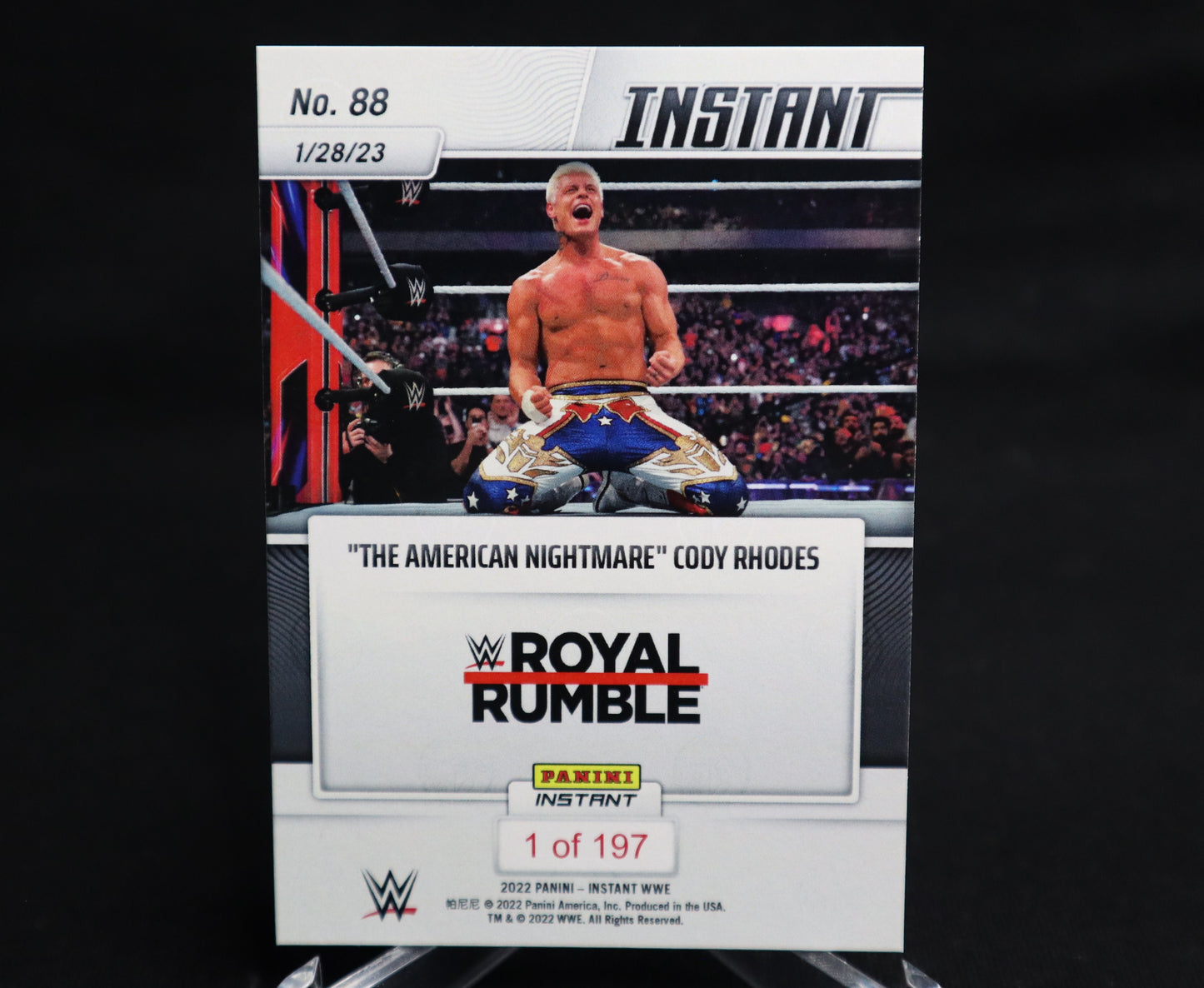 2023 Panini Instant Royal Rumble Cody Rhodes Instant Winner #1 of 197