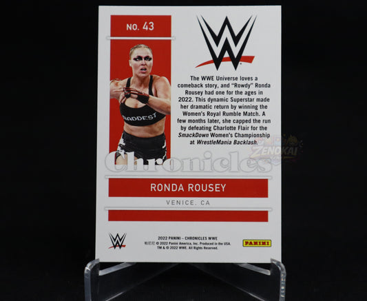 Ronda Rousey - 2022 Panini Chronicles WWE Wrestling Card #43