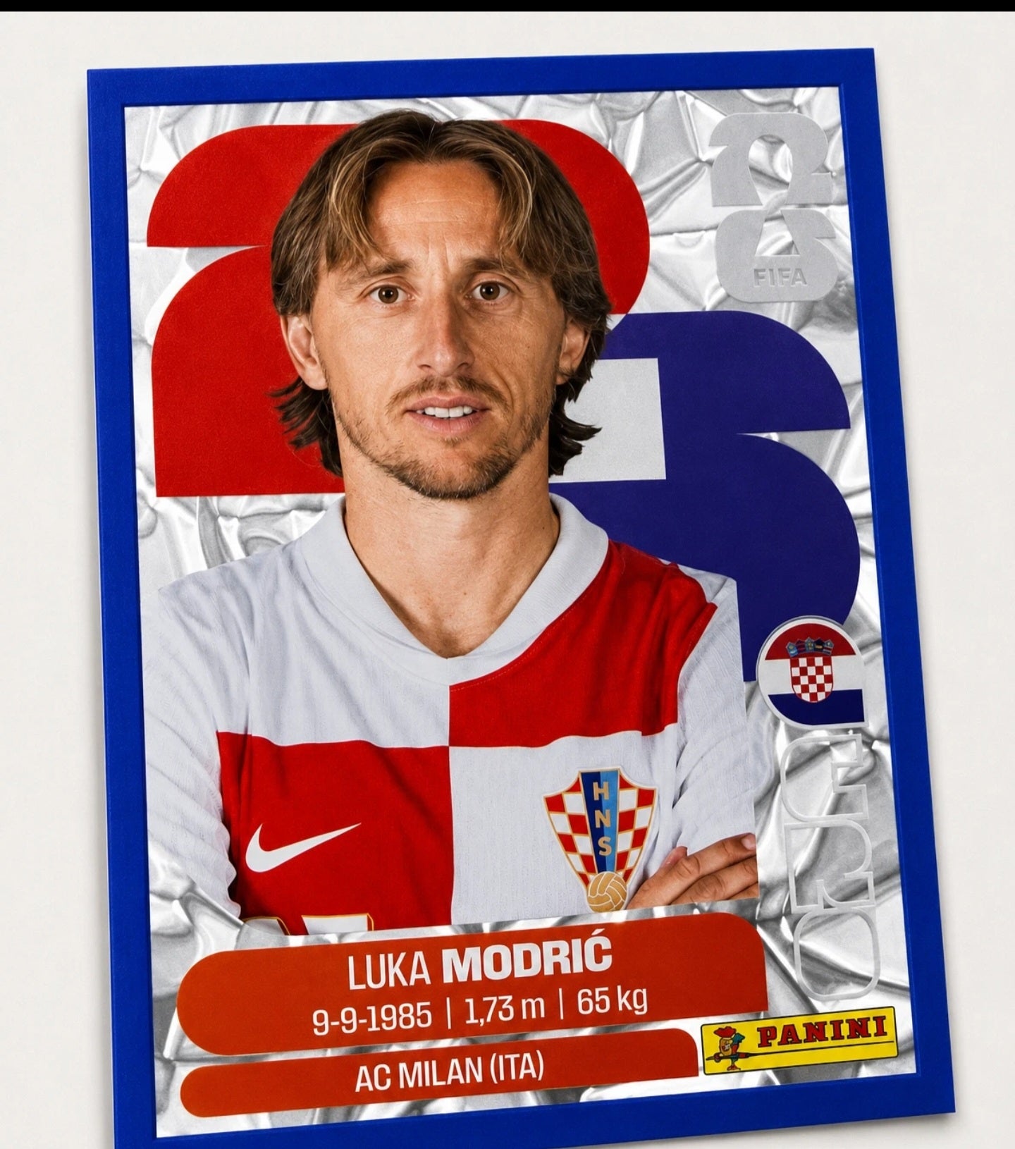 Luka Modric Blue crumple sticker