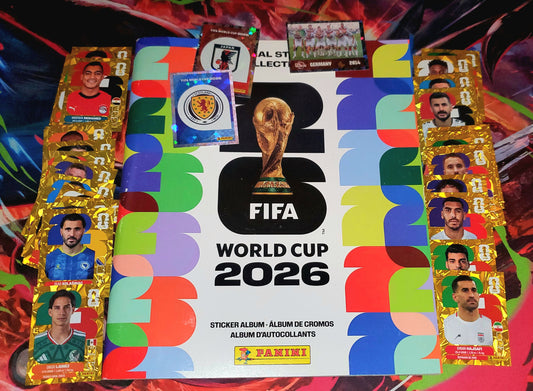 45 Gold crumple stickers + softcover album - Panini World cup 2026 Exclusive online edition