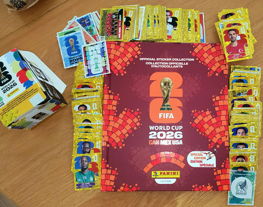 600 stickers gold crumple + Numbered Album Canada Version Panini World cup 2026