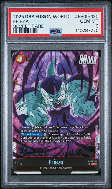 2025 DRAGON BALL SUPER CARD GAME FUSION WORLD NEW ADVENTURE #FB05-120 FRIEZA SECRET RARE