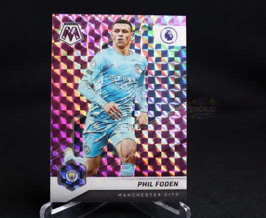 ENGLAND Phil Foden 2021-22 Panini Mosaic Premier League EPL Purple Prizm /49 NRMT+ Manchester City