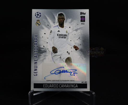 FRANCE 2022 Topps Match Attax UCL Autographed Edition Eduardo Camavinga Auto VERY RARE Real madrid /250