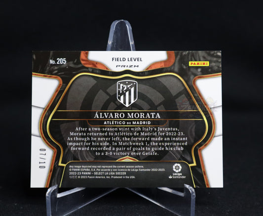 SPAIN 2022-23 Panini select soccer field level gold wave /10 Alvaro Morata Atletico madrid
