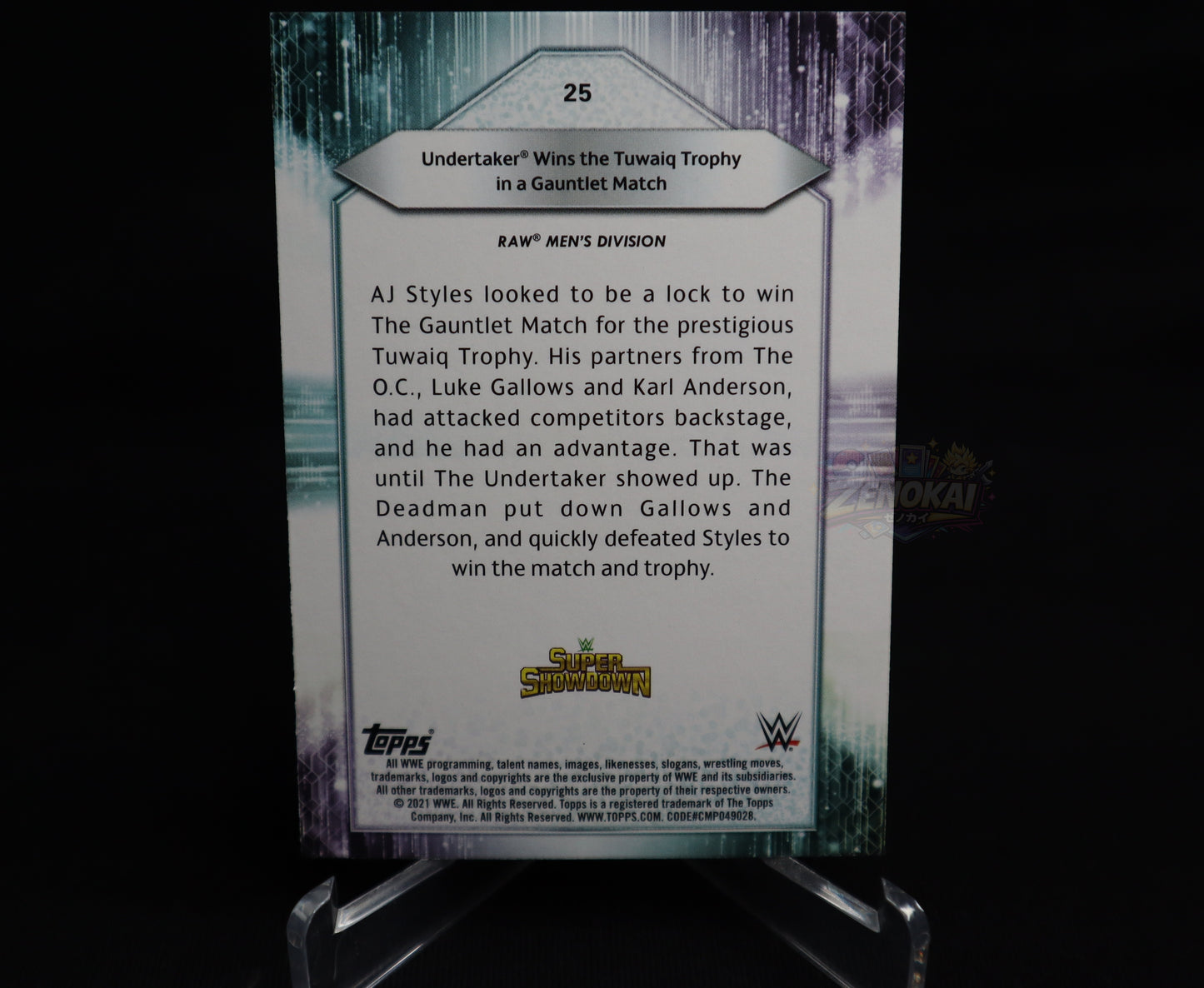 Undertaker - 2021 Topps WWE Super ShowDown #25 Silver Foilboard