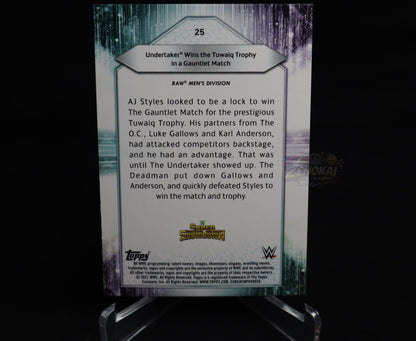 Undertaker - 2021 Topps WWE Super ShowDown #25 Silver Foilboard