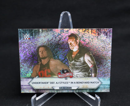 Undertaker - 2021 Topps WWE #48 Def AJ Styles In Boneyard Match Foilboard