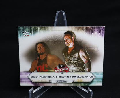 Undertaker - 2021 Topps WWE #48 Def AJ Styles In Boneyard Match
