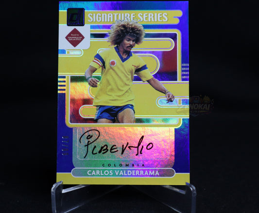 COLOMBIA Carlos Valderrama 2021 Donruss Soccer Signature Series Auto Blue /99 SP
