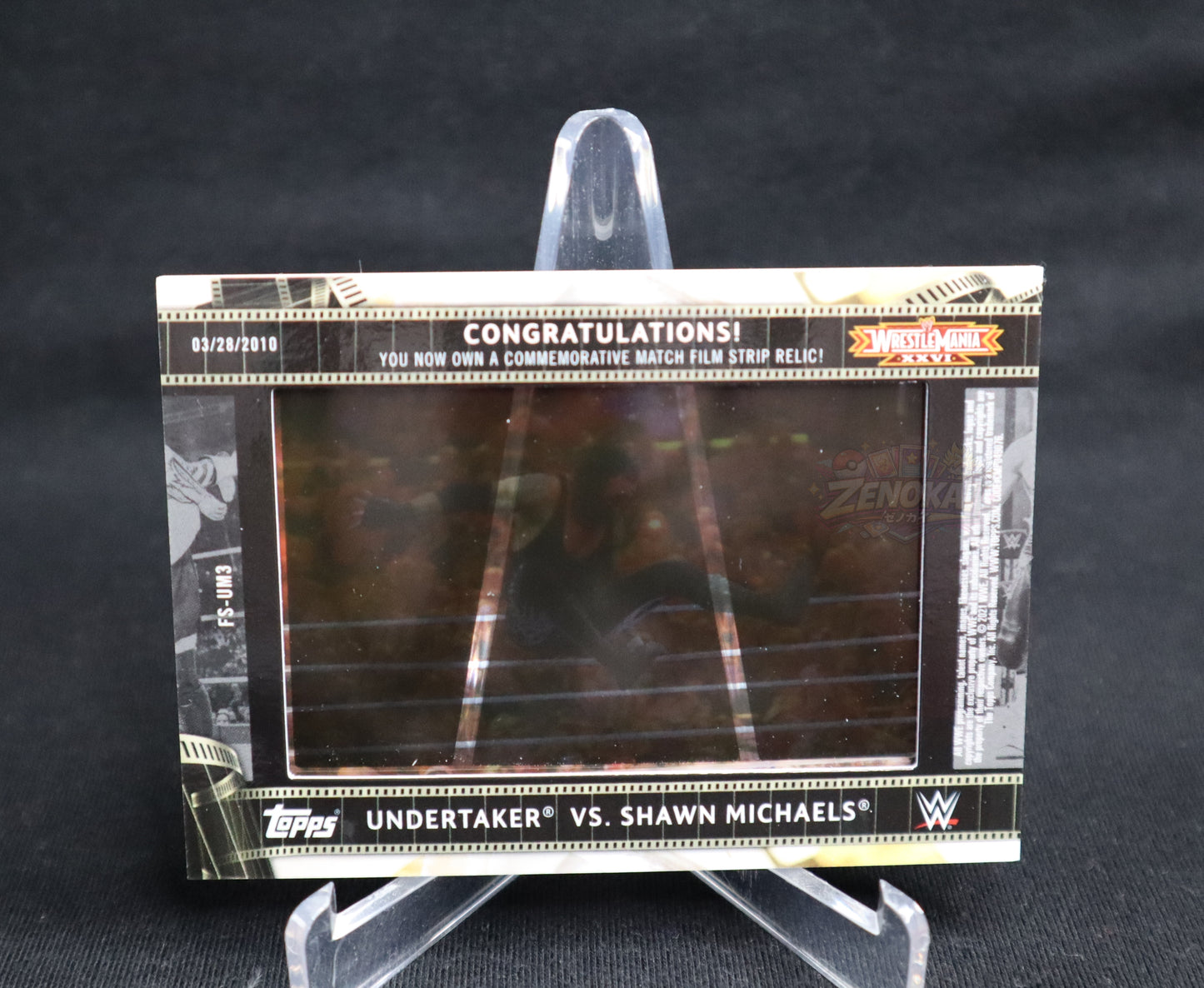 Undertaker & Shawn Michaels - 2021 Topps WWE Film Strip Relic 48/99 Wrestlemania