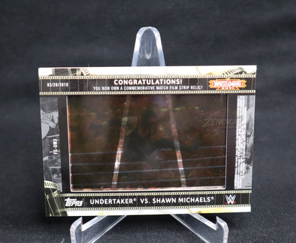 Undertaker & Shawn Michaels - 2021 Topps WWE Film Strip Relic 48/99 Wrestlemania