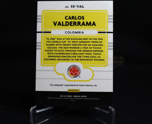 COLOMBIA Carlos Valderrama 2021 Donruss Soccer Signature Series Auto Blue /99 SP