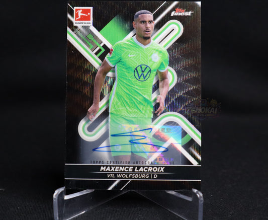 FRANCE 2021 Topps Finest Bundesliga Black Wave Refractor /150 Maxence Lacroix Auto