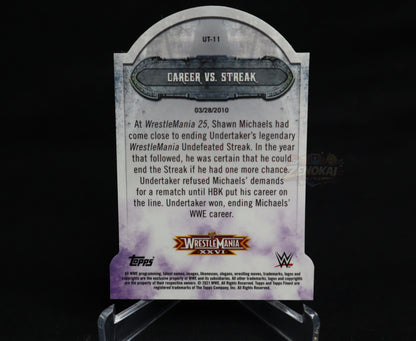 Undertaker - 2021 Topps WWE Finest DEADMAN'S TOMBSTONE Career Tribute Die-Cut #UT-11