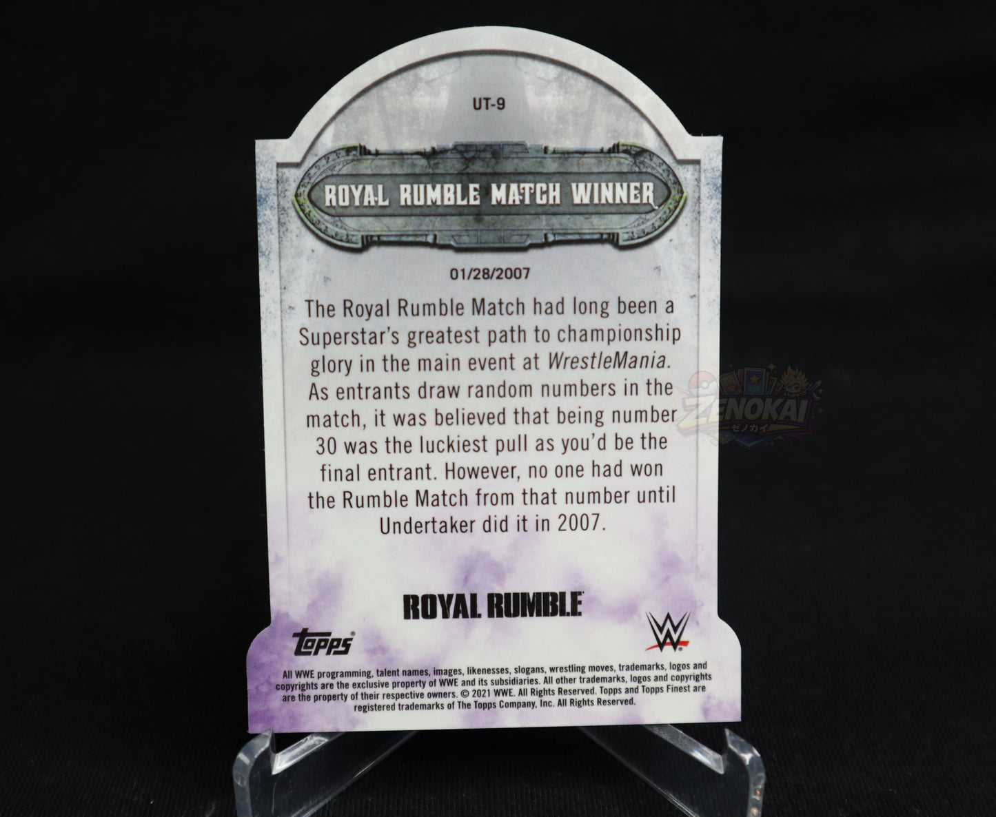 Undertaker - 2021 Topps WWE Finest Die Cut Tombstone Shape UT-9 Insert