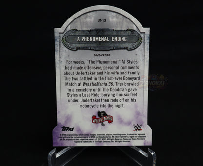 Undertaker - 2021 Topps Finest WWE Phenomenal Ending Refractor Die-Cut #UT-13