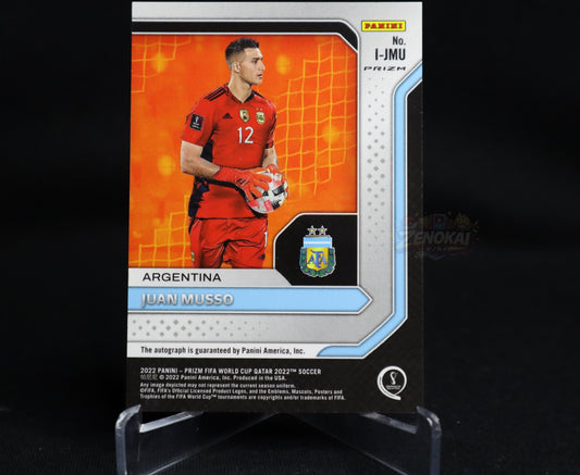 ARGENTINA 2022 JUAN MUSSO Silver choice Prizm AUTO FIFA World Cup Qatar International Ink