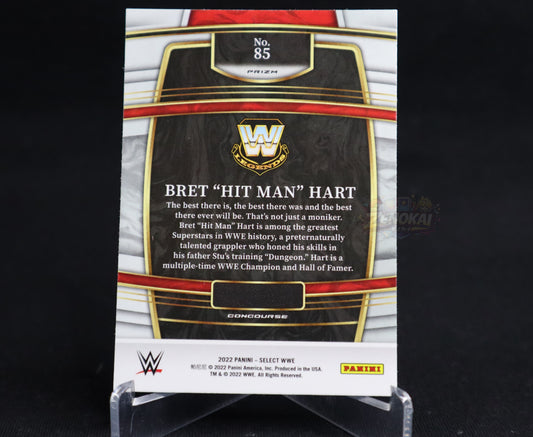 Bret Hart - 2022 Panini Select WWE Concourse #85 Silver Prizm