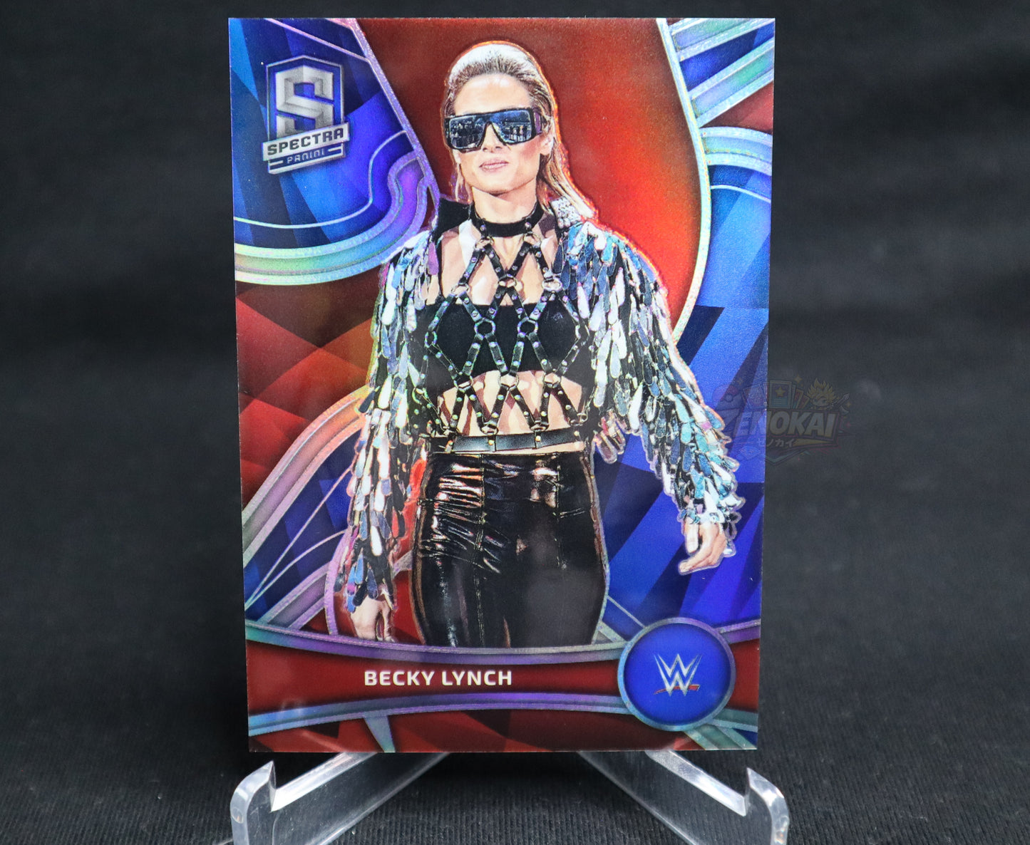 Becky Lynch - 2022 Panini Chronicles WWE Spectra Blue /99 #381