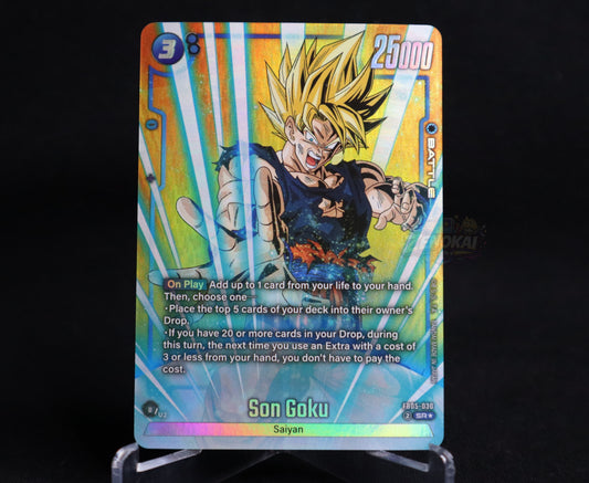 Son Goku FB05-030 Alternate Art SR* (English) DBS Fusion World New Adventure