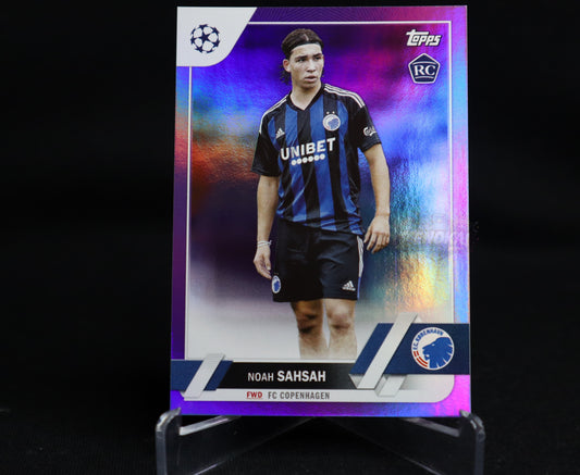 DENMARK Noah Sahsah 2023-24 Topps /75 purple Foil Parallel Rookie Card RC #141