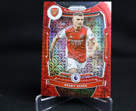 Switzerland Granit Xhaka #201 2021-22 Premier League Prizm Red Wave Prizm Arsenal /159