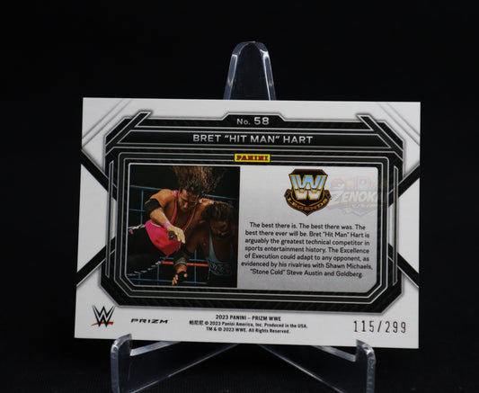 Bret Hit Man Hart - 2023 Panini Prizm WWE Red /299 #58