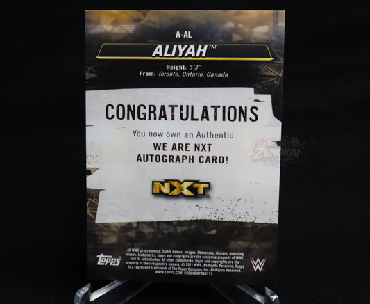 Aliyah - 2021 Topps WWE NXT We Are NXT Auto /199 #A-AL
