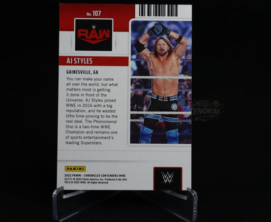AJ Styles - 2022 Panini Chronicles WWE Contenders Season Ticket #107 Red /199