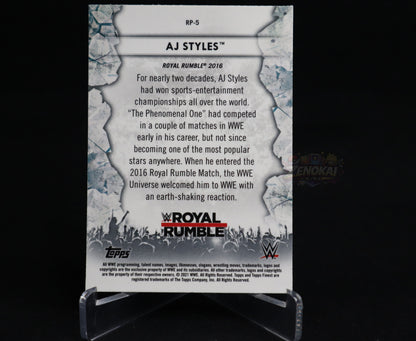 AJ Styles - 2021 Topps Finest WWE Rumble Pops Silver NM