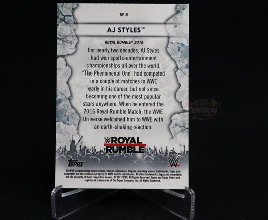 AJ Styles - 2021 Topps Finest WWE Rumble Pops Silver NM