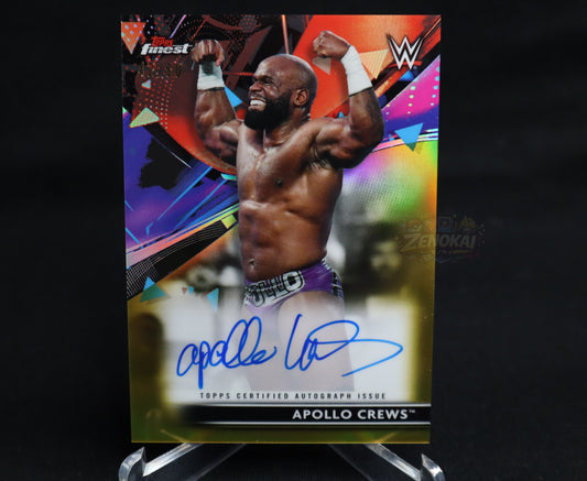 Apollo Crews - 2021 Topps WWE Finest Autograph #RA-AC On Card /49